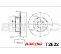 DAVID VASCO T2622 Disco freno per FORD,FORD USA