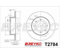 DAVID VASCO T2784 Disco freno per MITSUBISHI,PROTON,VOLVO