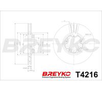 DAVID VASCO T4216 Disco freno per FORD,RENAULT