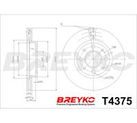 DAVID VASCO T4375 Disco freno per FIAT,FORD