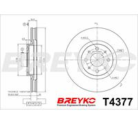DAVID VASCO T4377 Disco freno per ALFA ROMEO,FIAT,LANCIA