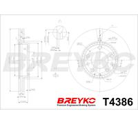 DAVID VASCO T4386 Disco freno per MAZDA