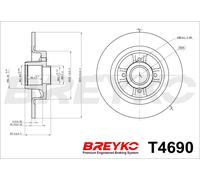 DAVID VASCO T4690 Disco freno per RENAULT
