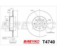 DAVID VASCO T4740 Disco freno per ABARTH,FIAT,OPEL