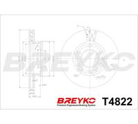DAVID VASCO T4822 Disco freno per MERCEDES-BENZ,VW