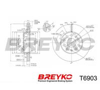 DAVID VASCO T6903 Disco freno per AUDI,SEAT,SKODA,VW