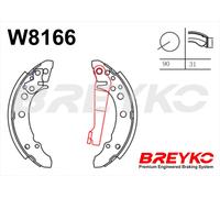 DAVID VASCO W8166 Kit ganasce freno per AUDI,SEAT,VW