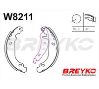 DAVID VASCO W8211 Kit ganasce freno per RENAULT