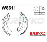 DAVID VASCO W8611 Kit ganasce freno per FORD,MAZDA