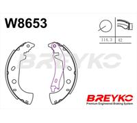 DAVID VASCO W8653 Kit ganasce freno per FIAT