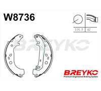 DAVID VASCO W8736 Kit ganasce freno per FORD