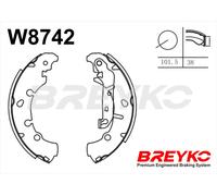 DAVID VASCO W8742 Kit ganasce freno per FORD,MAZDA