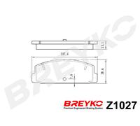 DAVID VASCO Z1027 Kit pastiglie freno, Freno a disco per MAZDA