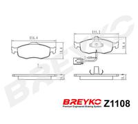 DAVID VASCO Z1108 Kit pastiglie freno, Freno a disco per FORD,FORD USA