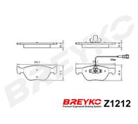 DAVID VASCO Z1212 Kit pastiglie freno, Freno a disco per ALFA ROMEO,FIAT,LANCIA