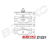 DAVID VASCO Z1221 Kit pastiglie freno, Freno a disco per FORD,MAZDA