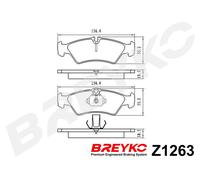 DAVID VASCO Z1263 Kit pastiglie freno, Freno a disco per MERCEDES-BENZ,VW