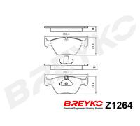 DAVID VASCO Z1264 Kit pastiglie freno, Freno a disco per BMW