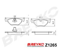 DAVID VASCO Z1265 Kit pastiglie freno, Freno a disco per ALPINA,BMW