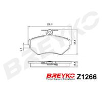DAVID VASCO Z1266 Kit pastiglie freno, Freno a disco per AUDI,VW