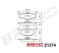 DAVID VASCO Z1274 Kit pastiglie freno, Freno a disco per SEAT,SKODA,VW