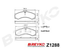 DAVID VASCO Z1288 Kit pastiglie freno, Freno a disco per MERCEDES-BENZ,VW