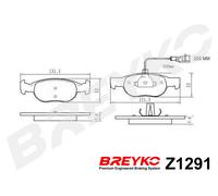 DAVID VASCO Z1291 Kit pastiglie freno, Freno a disco per FIAT,LANCIA