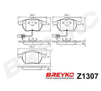 DAVID VASCO Z1307 Kit pastiglie freno, Freno a disco per AUDI,SEAT,SKODA,VW