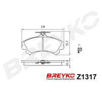 DAVID VASCO Z1317 Kit pastiglie freno, Freno a disco per VOLVO