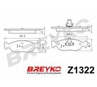 DAVID VASCO Z1322 Kit pastiglie freno, Freno a disco per CITROËN,PEUGEOT