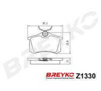 DAVID VASCO Z1330 Kit pastiglie freno, Freno a disco per AUDI,CITROËN,FIAT,FORD,