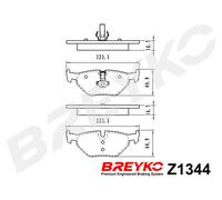 DAVID VASCO Z1344 Kit pastiglie freno, Freno a disco per ALPINA,BMW,MG,ROVER,SAA