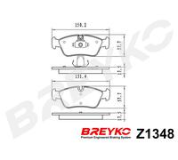 DAVID VASCO Z1348 Kit pastiglie freno, Freno a disco per ALPINA,BMW