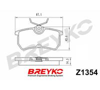 DAVID VASCO Z1354 Kit pastiglie freno, Freno a disco per FORD
