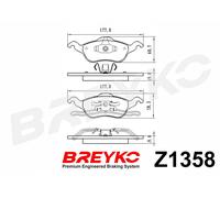 DAVID VASCO Z1358 Kit pastiglie freno, Freno a disco per FORD