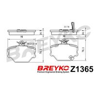 DAVID VASCO Z1365 Kit pastiglie freno, Freno a disco per SMART
