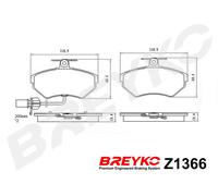 DAVID VASCO Z1366 Kit pastiglie freno, Freno a disco per AUDI,SEAT,VW