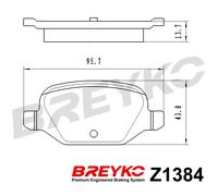 DAVID VASCO Z1384 Kit pastiglie freno, Freno a disco per ABARTH,FIAT,LANCIA