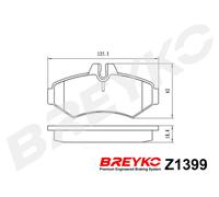 DAVID VASCO Z1399 Kit pastiglie freno, Freno a disco per MERCEDES-BENZ,VW