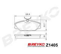 DAVID VASCO Z1405 Kit pastiglie freno, Freno a disco per RENAULT