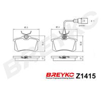DAVID VASCO Z1415 Kit pastiglie freno, Freno a disco per FORD,SEAT,VW