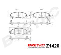 DAVID VASCO Z1420 Kit pastiglie freno, Freno a disco per OPEL,SUZUKI