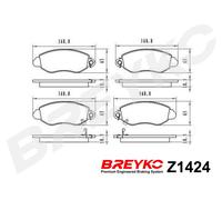 DAVID VASCO Z1424 Kit pastiglie freno, Freno a disco per FORD