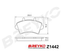 DAVID VASCO Z1442 Kit pastiglie freno, Freno a disco per NISSAN,OPEL,RENAULT