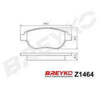DAVID VASCO Z1464 Kit pastiglie freno, Freno a disco per CITROËN,FIAT,LANCIA,PEU