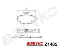 DAVID VASCO Z1465 Kit pastiglie freno, Freno a disco per DACIA,RENAULT
