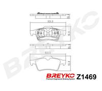 DAVID VASCO Z1469 Kit pastiglie freno, Freno a disco per FORD,NISSAN,OPEL,RENAUL