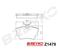 DAVID VASCO Z1479 Kit pastiglie freno, Freno a disco per NISSAN,OPEL,RENAULT