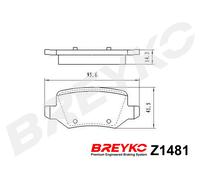 DAVID VASCO Z1481 Kit pastiglie freno, Freno a disco per MERCEDES-BENZ
