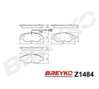 DAVID VASCO Z1484 Kit pastiglie freno, Freno a disco per ALFA ROMEO,FIAT,LANCIA